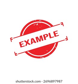 Exemplo de carimbo. Ilustração de vetor de carimbo de grunge de borracha vermelha