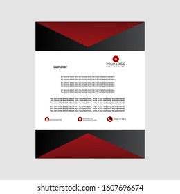 Example of a simple and elegant business letterhead design using the latest EPS illustrations suitable for your promotion
