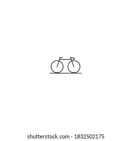 example of a simple racing bicycle icon