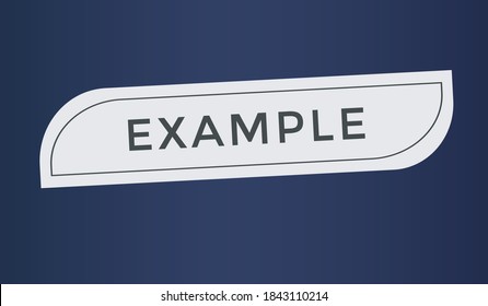 Example Text Web Button. Label Banner Example