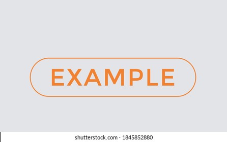 Example Text Web Button. Label Sign Icon Example. Text Button Example