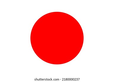 Example of a vector illustration of the national flag of Japan