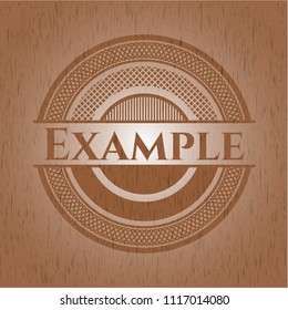 Example vintage wooden emblem