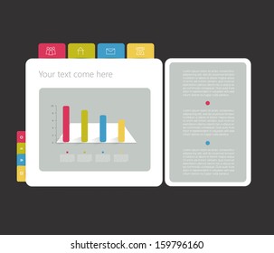 Example web site. Simply vector design template.
