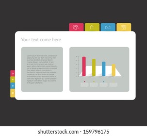Example web site. Simply vector design template.
