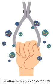 An example where a virus is attached by grabbing a strap that everyone uses.