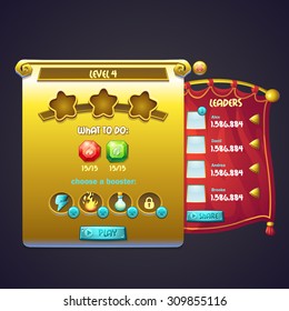 Example of the window level job in the computer game