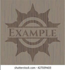 Ejemplo de emblema de madera