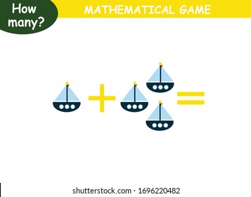 ejemplos de adición con camiones. página educativa con ejemplos matemáticos para niños.