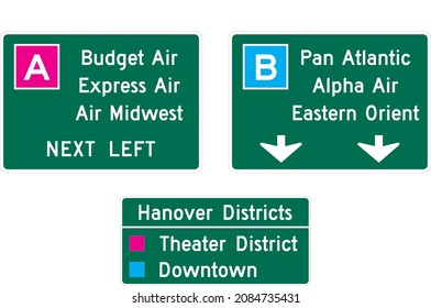 Examples of Color-Coded Destination Guide Signs, Guide Signs, Conventional Roads,  United States Department of Tranportation Federal Highway Administration