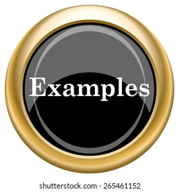 Examples icon. Internet button on white  background. EPS10 Vector. 