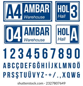 Examples of in-factory routing and identification signage. Factory information boards. Elegant Font Uppercase and Number. Classic Lettering Minimal Fashion Designs. Fabrika yönlendirme tabela örneği