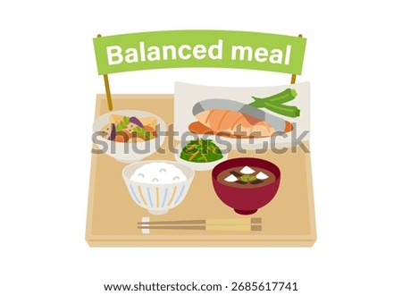Examples of nutritionally balanced Japanese meals