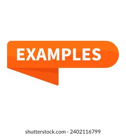 Examples In Orange Rectangle Rounded Ribbon Shape For Information Detail Education Marketing Social Media
