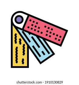 examples textiles drapery shop color icon vector. examples textiles drapery shop sign. isolated symbol illustration