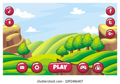 examples of windows decoration of the user interface for computer games and web design