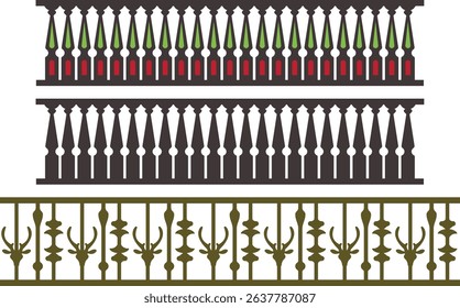 Examples of wooden railings from Eastern Black Sea Rize.