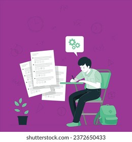 exams concept vector design illustration
