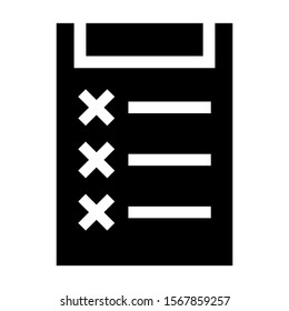 exams icon isolated sign symbol vector illustration - high quality black style vector icons
