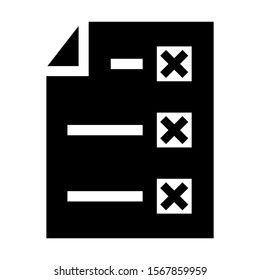 exams icon isolated sign symbol vector illustration - high quality black style vector icons
