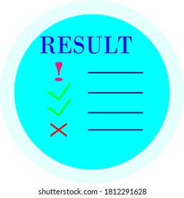 Vector de resultados de exámenes o ilustración 