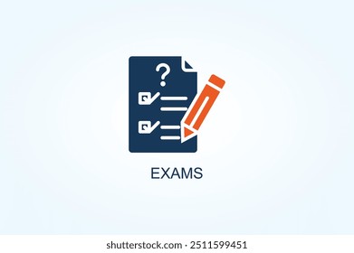 Vector De Exámenes O Ilustración De Símbolo De Logotipo