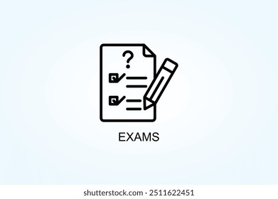 Exams Vector Or Logo Sign Symbol Illustration