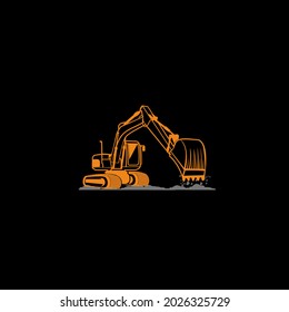 EXAVATOR BUILDING LOGO CONSTRUCTION ICON