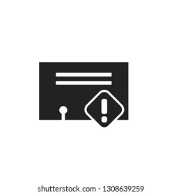Excalamation id card icon