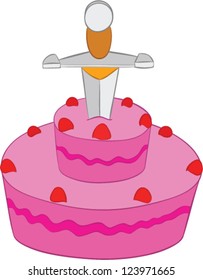 Excalibur in cake