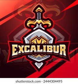 Excalibur esport mascot logo design
