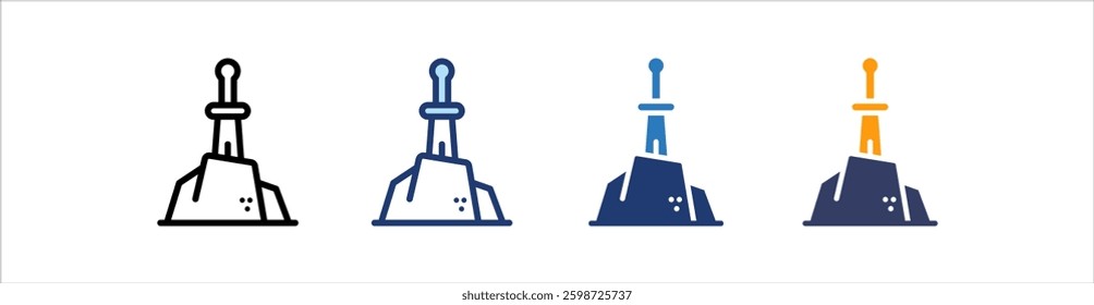 Excalibur Icon Set Multiple Style Collection