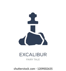 Excalibur icon. Trendy flat vector Excalibur icon on white background from Fairy Tale collection, vector illustration can be use for web and mobile, eps10