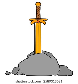 Excalibur illustration hand drawn isolated vector