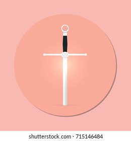 Excalibur mythical sword icon