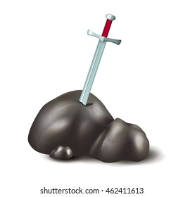 Excalibur sword in the stone