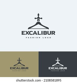 Excalibur vector fashion logo design