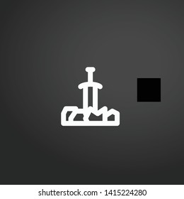 Excalibur vector icon. Excalibur concept stroke symbol design. Thin graphic elements vector illustration, outline pattern for your web site design, logo, UI. EPS 10.