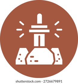 Ilustração de design de ícone de vetor Excalibur