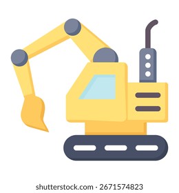 Excavation Icon Element For Design