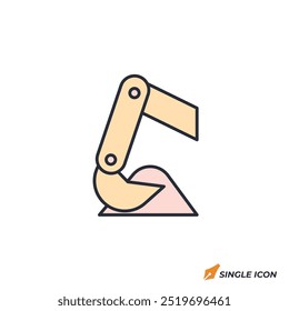 excavation icon vector illustration. excavation symbol isolated on white background