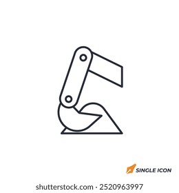 excavation icon vector illustration. excavation symbol isolated on white background
