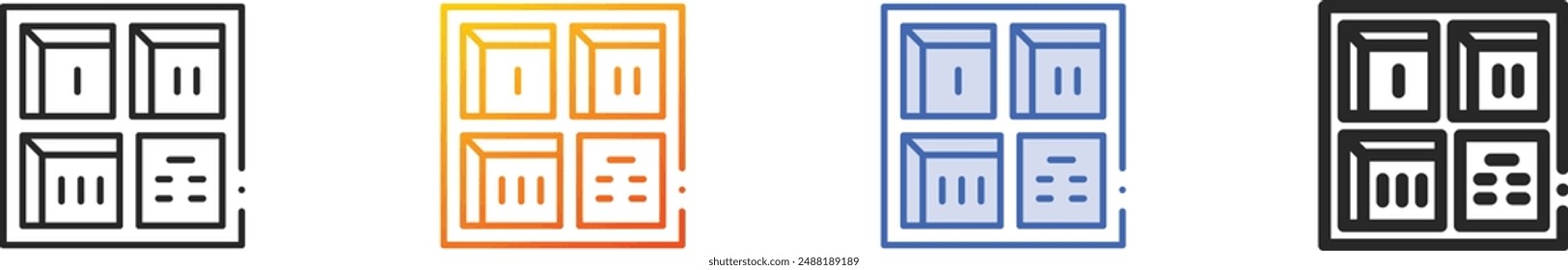 excavation icon.Thin Linear, Gradient, Blue Stroke and bold Style Design Isolated On White Background