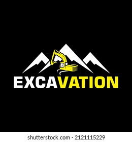 Excavation Logo can be use for icon, sign, logo and etc