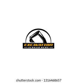 Excavation logo template vector