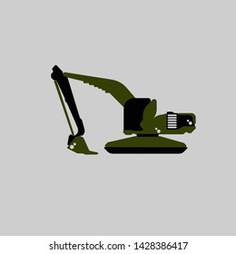 Excavation Machine icon Vector. Excavation machine Vector Illustration