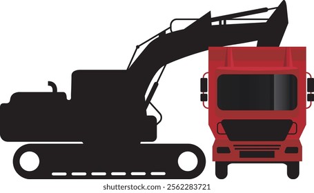 Excavation Truck Bulldozer Pickup Logo