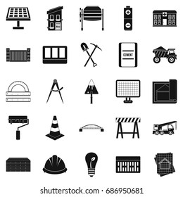 Excavations icons set. Simple set of 25 excavations vector icons for web isolated on white background