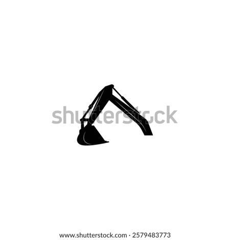  Excavator arm icon, Excavator arm logo vector graphics