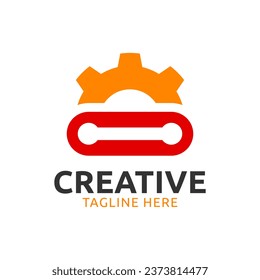Excavator arm logo for construction, excavator or more, It can be used for any purpose.